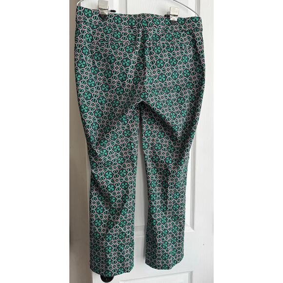 J.Crew Campbell Pink Green Medallion Ankle Pant size 4 - Picture 6 of 6